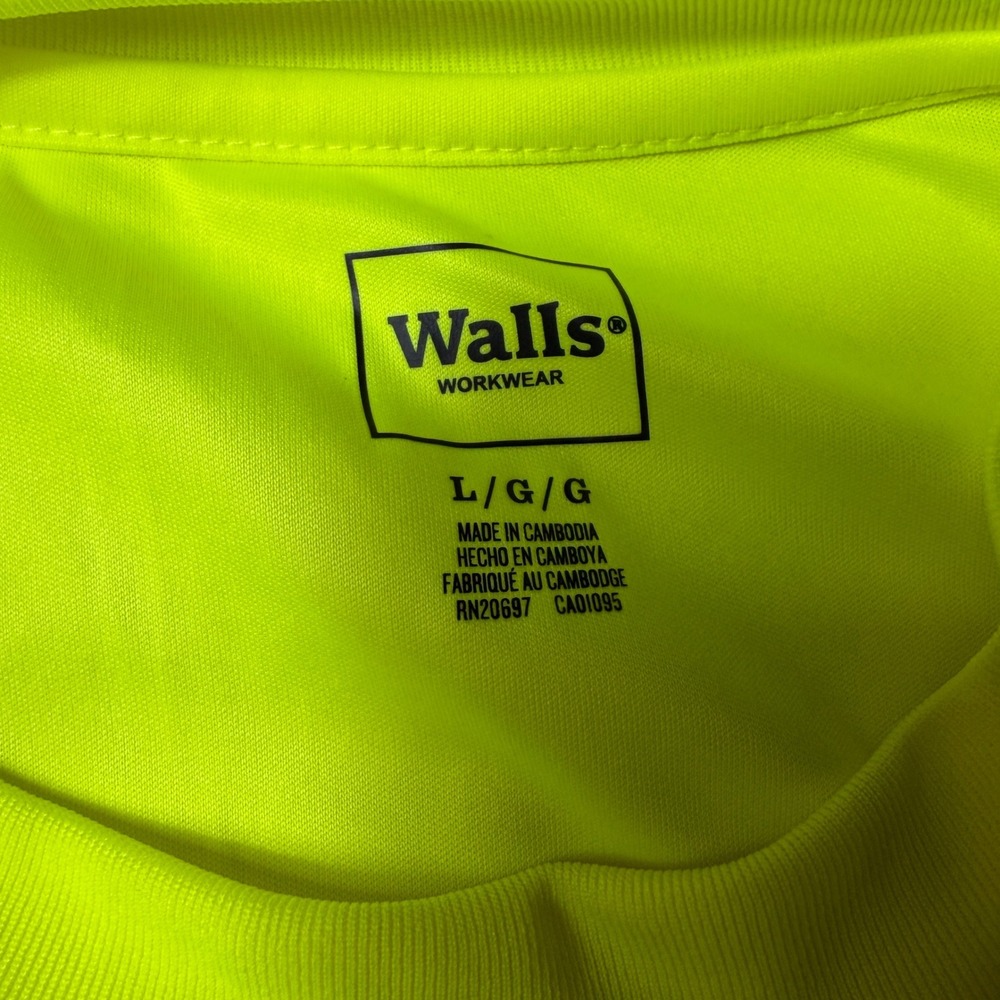 Walls Workwear Mens ANSI High Visibility Reflective Safety Shirt Yellow - Picture 4 of 5